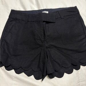 J. Crew Black Scalloped High Waist Shorts
